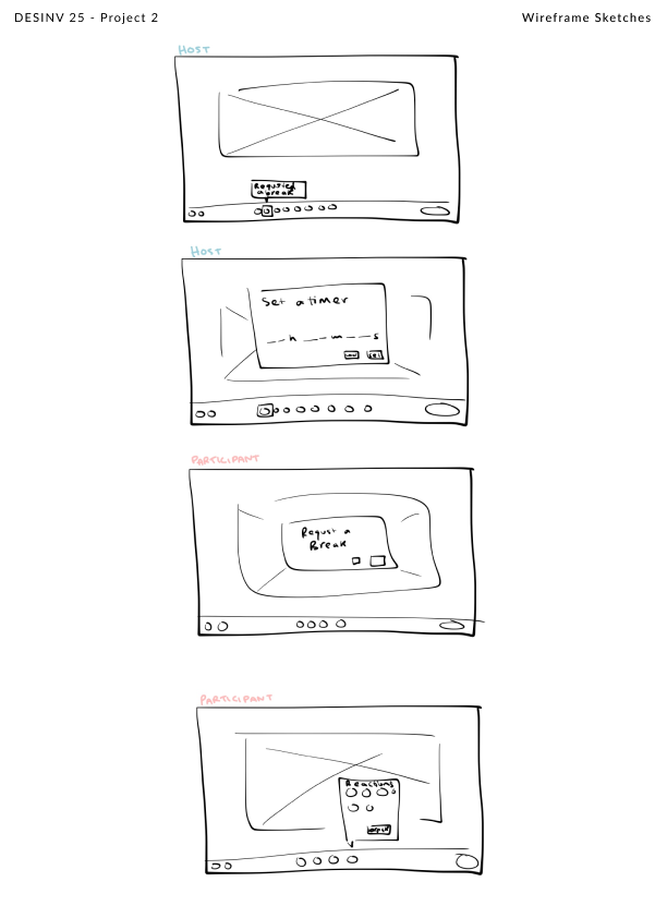 rough wireframe sketches