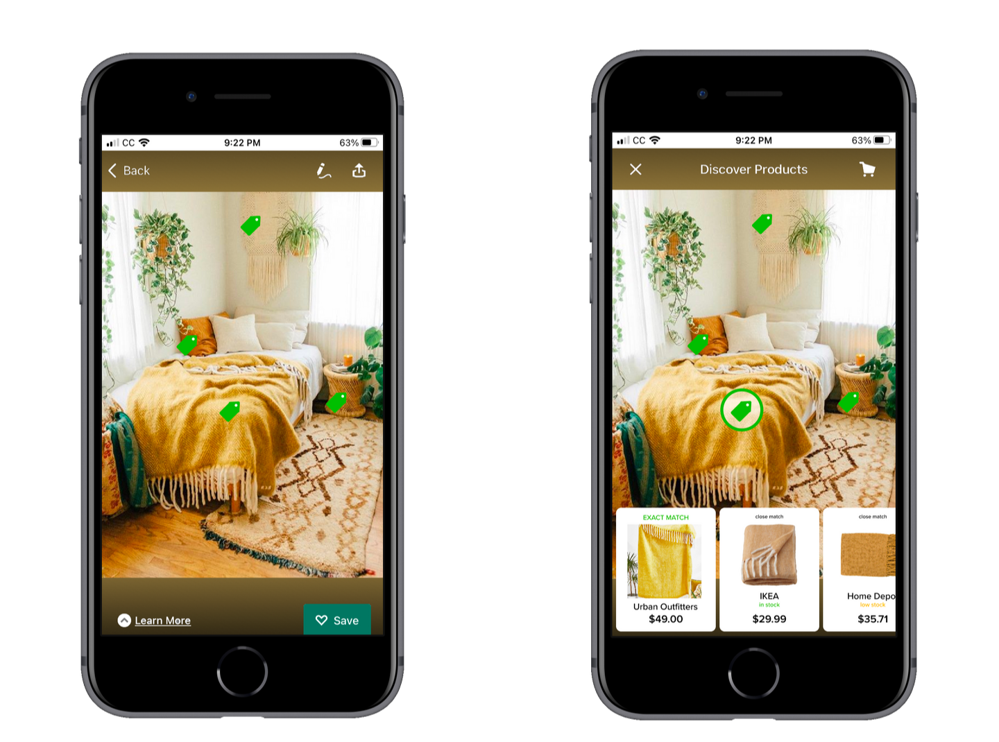 figma mockup of houzz prototype round 1