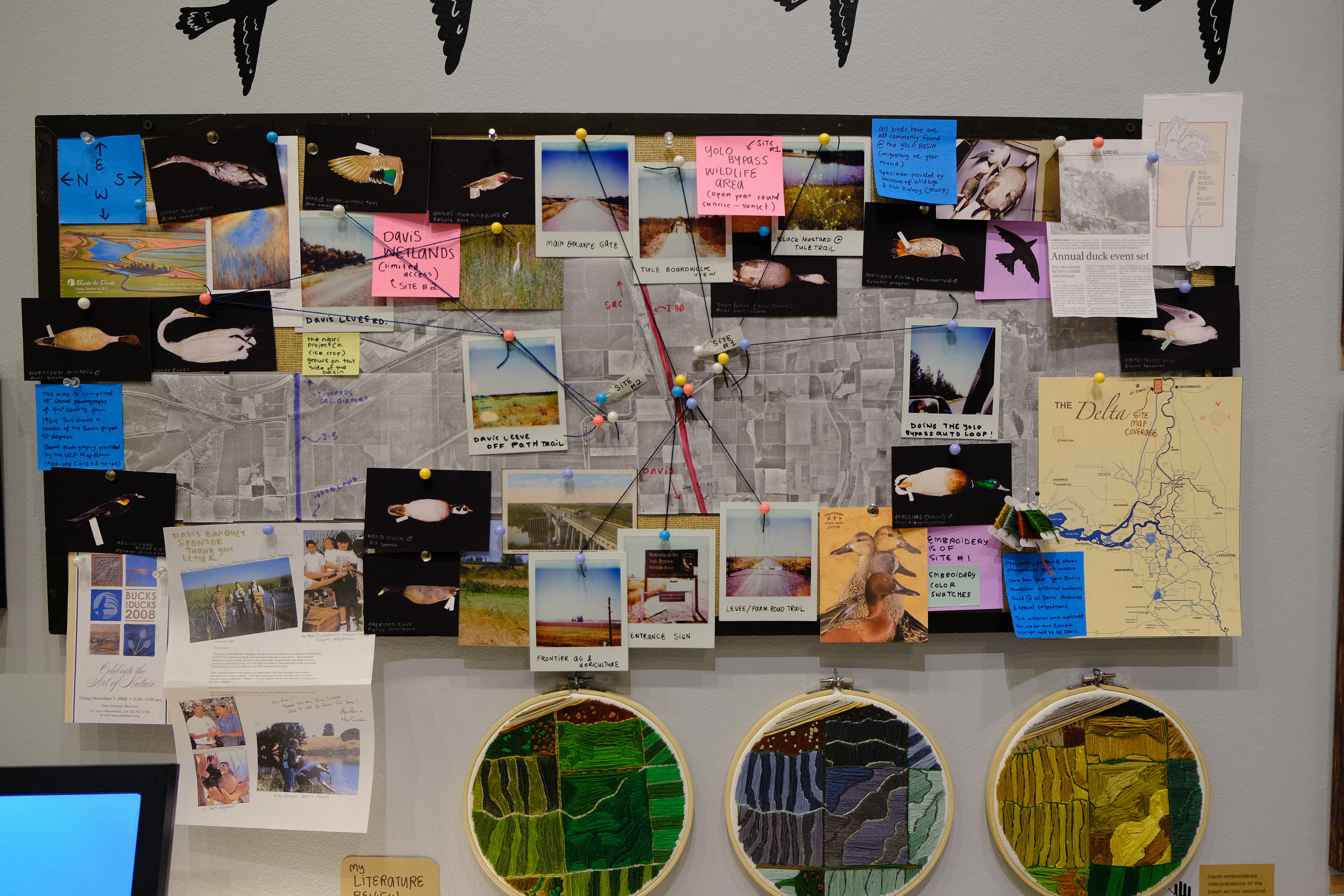 close-up of the research bulletin board