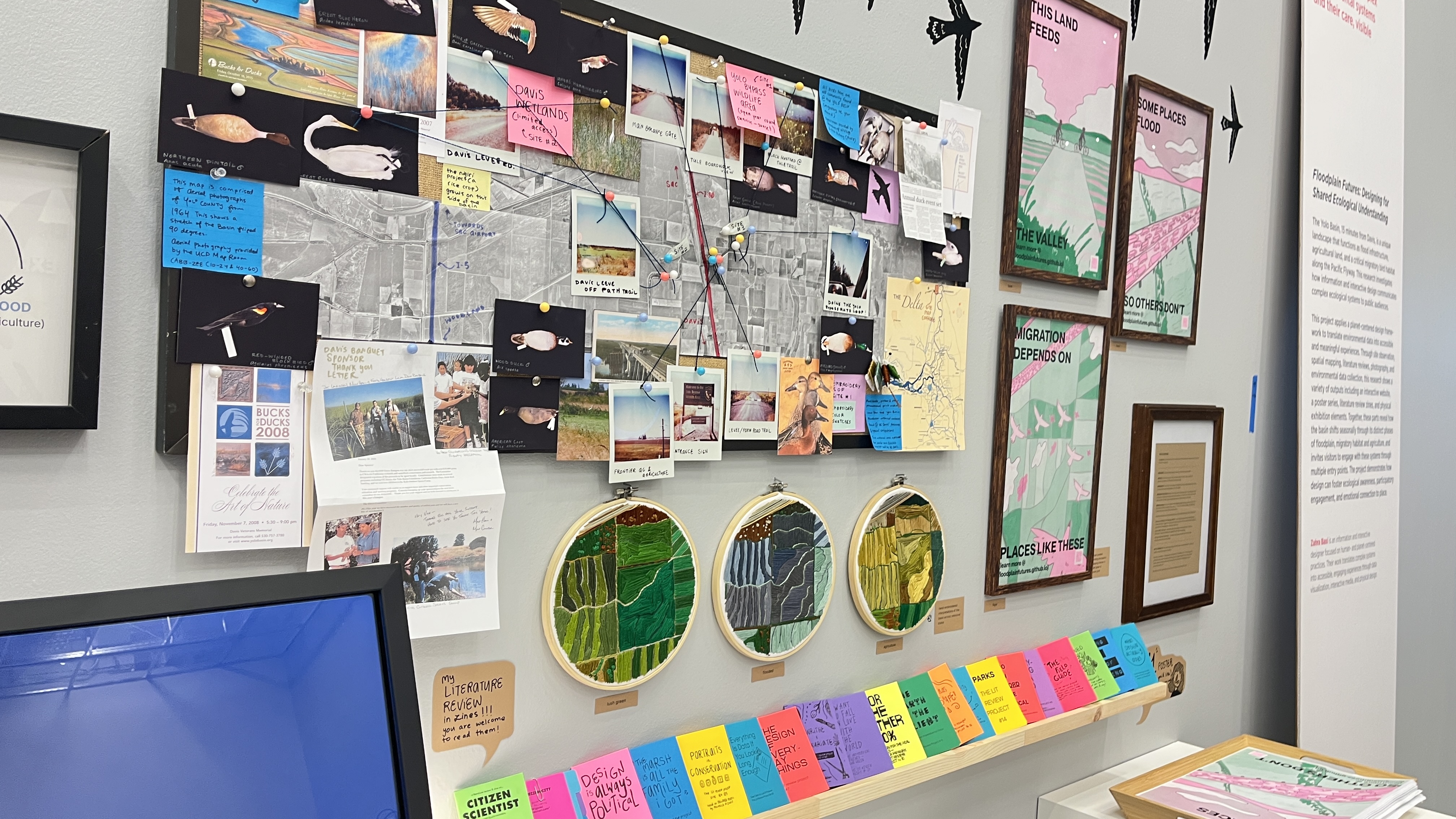 final setup close-up on the bulletin board