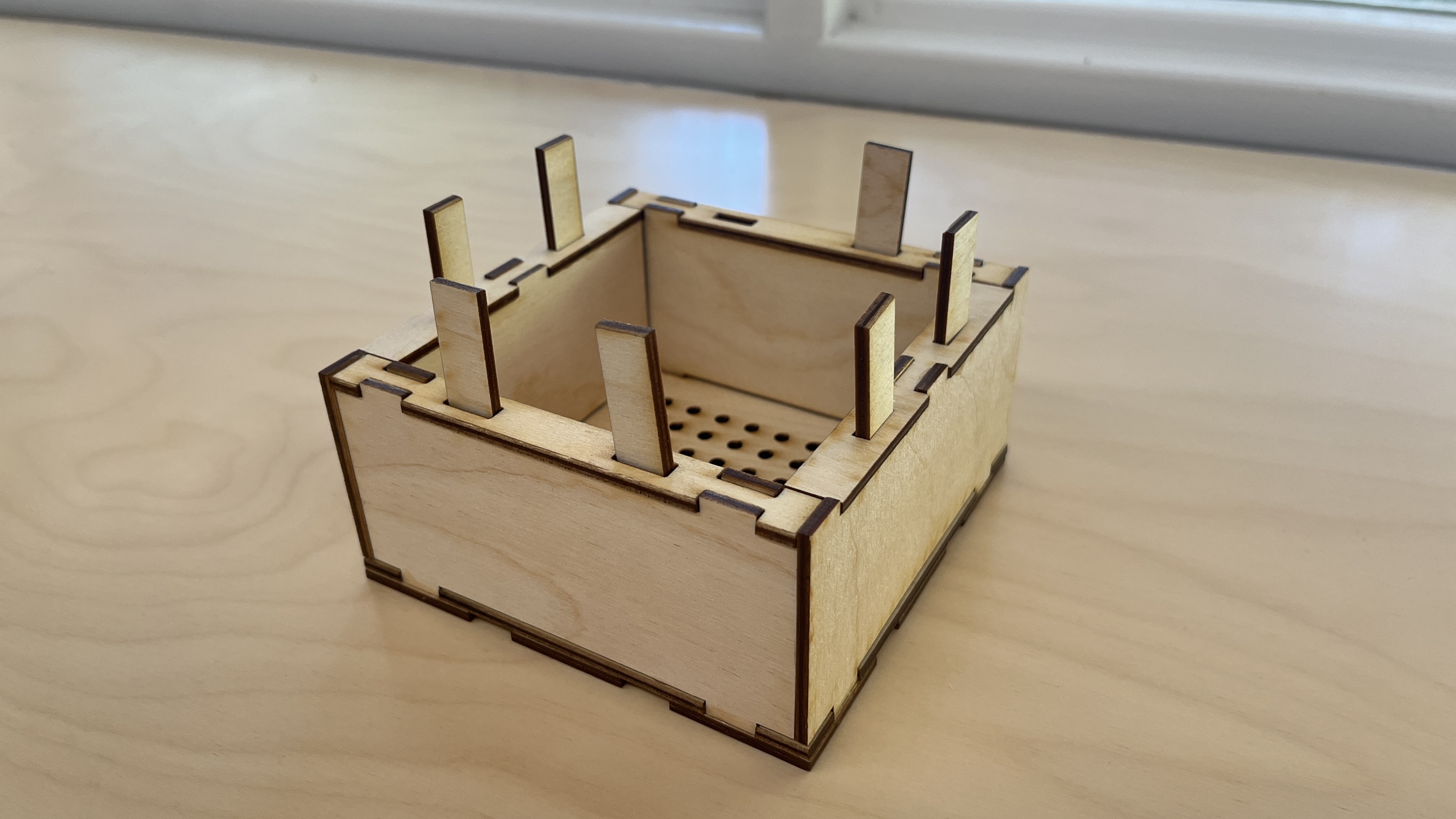 three modules at different heights connected together